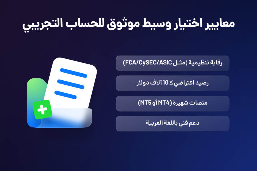 معاییر اختیار وسیط موثوق للحساب التجربی