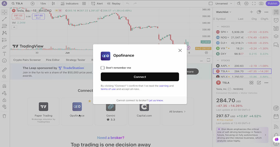 تعاون أوبوفاينانس مع تریدينغ فيو لتقديم تحليل سوق سلس