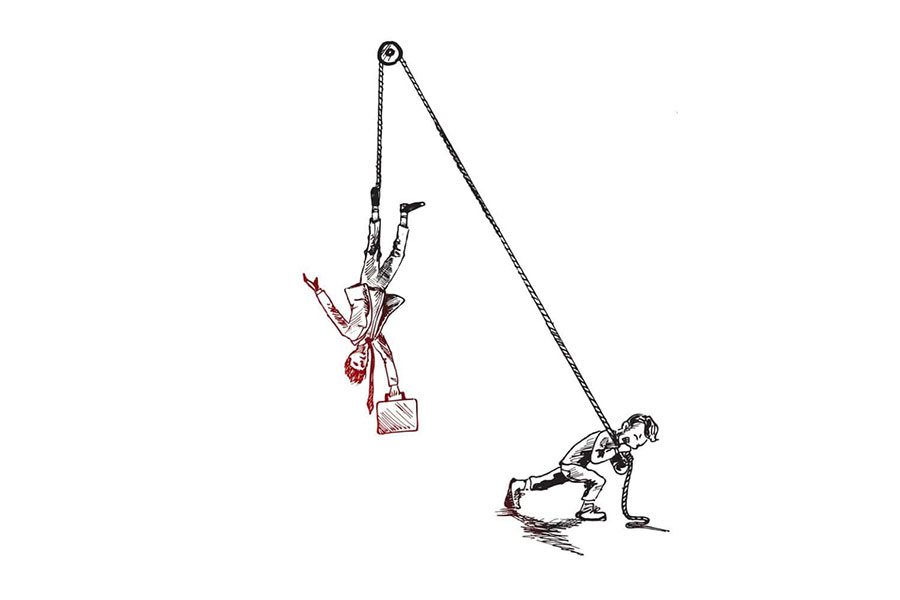 شمعة الرجل المشنوق المقلوبة