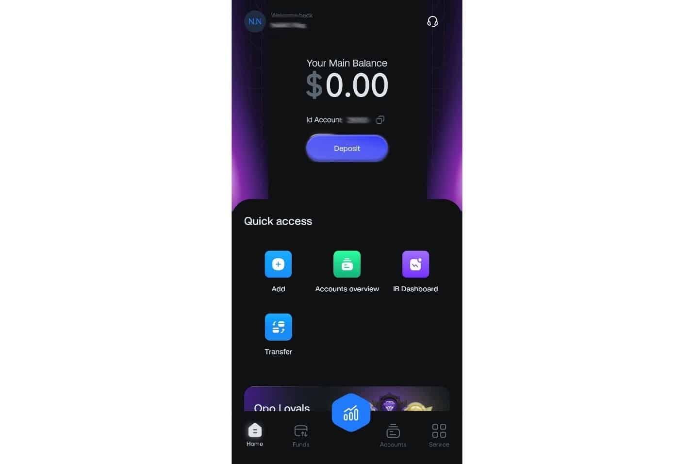 Finding the "Funds" Section in the App