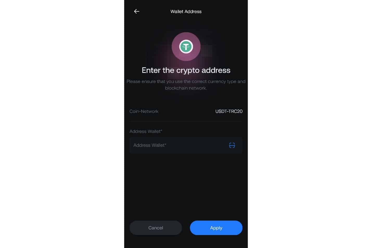 Step-by-Step Guide Withdrawing via Tether (USDT-TRC20)