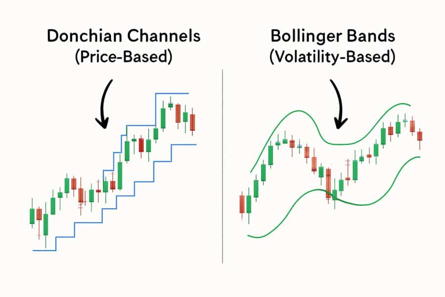 Donchian Channels vs Bollinger Bands