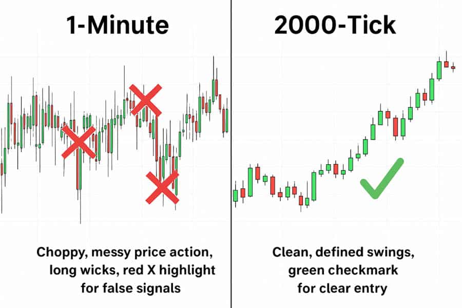 tick chart vs candlestick