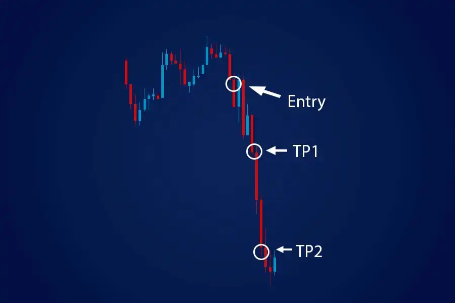 برای معامله با استراتژی سقف و کف روز قبل، می‌توانید از ابزار Market Reversal Alerts Indicator، در نمودار خود استفاده کنید.